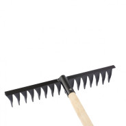 Грабли стальные, 420х1300 мм, 16 витых зубьев, деревянный черенок  ...Сибртех 61763