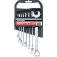 Набор ключей комбинированных, 8 - 19 mm, 8 шт., CrV, полированный хром  ...Matrix 15418