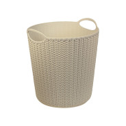 Корзина для бумаг ВЯЗАНИЕ 10л, белая  IDEA М2499