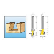 Фреза ласточкин хвост 14,28х12,7х8х32х2Т,  MAKITA D-10908