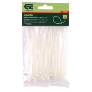 Хомуты, 100 х 2.5 мм, пластиковые, белые, 100 шт.  Сибртех 45515