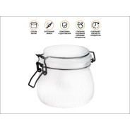 Банка для сыпучих продуктов стеклянная GRACE (Грейс) 500 мл (Банка с бугельным замком)  ...PERFECTO LINEA 34-025005