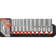 Головки 1/2", 6гр 10-24мм, L76мм CrV (набор 10шт.)  YATO YT-38861