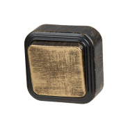 Выключатель 1 клавишный, открытый, до 6А, бронзовый, Стандарт, VA16-131-ЧБ,  ...ЮПИТЕР JP7413-01