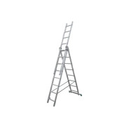 Лестница алюминиевая 3-секционная, 201/474/214см, 3х8 ступеней, до 150кг, вес 9.9кг,  ...STARTUL ST9944-08