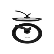 Крышка стеклянная универсальная, 240-260-280 мм, с ручкой-подставкой, CHEF (Сразу три размера, ручка...PERFECTO LINEA 25-024680