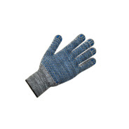Перчатки х/б с ПВХ "Точка" 10класс (серые,  синяя точка) (цвет серый, ПВХ синяя точка)  ...Континент-Сити 403с