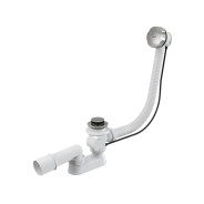 Сифон для ванны автомат комплект металл (длина 80 cм)  Alcaplast A55K-80-BL-01