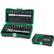 Набор головок MINI 1/4" 34пр., 6 гранные,  Toptul GADW3401