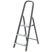 Стремянка, 3 ступени, стальной профиль, алюминиевые ступени  ...Сибртех 97953