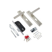 Замок врезной с/руч  БУЛАТ ЗВ4-1.70.02.08 ФЕРОНА матовый никель 5 перф.кл.  ...УЗК 15407