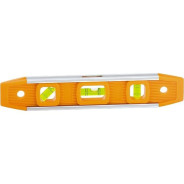 Уровень усиленный, 230 мм, 3 глазка, магнитный, пластмассовый "Торпедо" (IV)  ...Sparta 346115