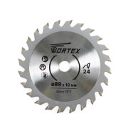 Диск пильный по дереву, 89x10 мм, 24 зуб., HS S024 W в блистере,  WORTEX HSS024W00026