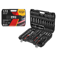 Набор головок и бит 172пр. 1/4",3/8",1/2" PRO  (6 граней) PRO  ...STARTUL PRO-172S