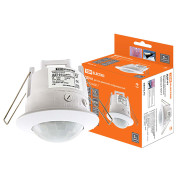 Датчик движения точечный ДДТ-01 1200Вт, 10-420с, 6м, 3+Лк, 120(сбоку)+360(сверху)гр IP20  ...TDM SQ0324-0017