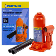 Домкрат бутылочный 3т (h min 180мм, h max 345мм)  Partner PA-T90304