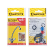 Набор прокладок "Сантехник №6" (Набор прокладок для ремонта смесителя)  ...Сантехкреп УТZ00012636