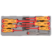 Набор диэлектрических отверток с тестером напряжения 7 пр.  ...Force 20718