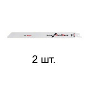 Пилка сабельная по дереву с гвоздями S1122HF (2 шт.)  (пропил прямой, тонкий, для подгоночных пропил...BOSCH 2608656270
