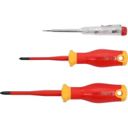 Отвертки изолированные EXTRA SLIM, набор 3 предмета, S2  YATO YT-282680
