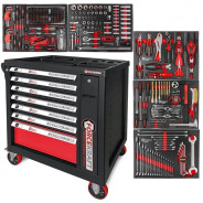 Тележка инструментальная 7-и полочная с набором инструментов 274пр и дополнительной боковой секцией ...FORCEKRAFT FK-55300