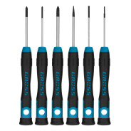 Набор отверток для точной механики, CrMo, двухкомпонентные рукоятки, 6шт., пласт. бокс  ...Gross 13347
