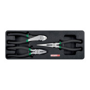 Набор-сет плоскогубцы, тонкогубцы, бокорезы 3пр. 136х364mm  Toptul GBAT0304