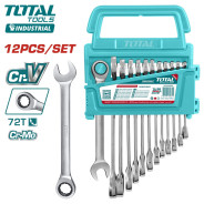 Набор ключей комбинированных с трещоткой   (12 шт)TOTAL THT102RK0126