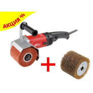 Щеточная шлифмашина  WS 1014 S в кор.+АКЦИЯ Щетка стальная с латунным покрытием 100х120 мм 0.5 мм (с...WORTEX WS1014S00019А3