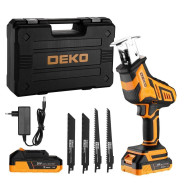 Пила сабельная аккумуляторная, 20В, 2АКБ 3,0 А/ч,  DEKO DKRS20 085-1069...Deko 085-1070