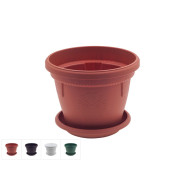 Кашпо с поддоном Gerber d-30 cм (цвета в ассортименте)  DRINA 10186