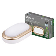 Светильник накладной LED ДПО "Антарес" 8Вт 4000К овал 168*100*58 мм мат.золото IP54 (пылеб...TDM SQ0354-0016