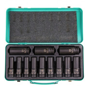Набор ударных глубоких шестигранных торцевых головок 1/2" (10-24мм) в кейсе 12шт.  ...Stels 13998