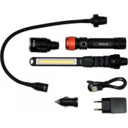 Фонарь светодиодный 3 в 1 (XPG, 2200mAh, USB, IP54)  YATO YT-08521