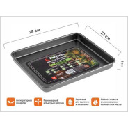 Форма для выпечки, прямоугольная, 28х23х3 см, антипригарное покрытие, STARCOOK,  ...PERFECTO LINEA 16-282331