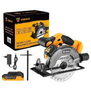 Пила циркулярная аккумуляторная, 20В,  1АКБ  2,0 А/ч, 165мм, 4300 об/м,  DEKO DKCS20 Laser...Deko 063-4205