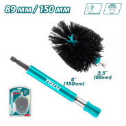 Щетка-насадка для дрели с держателем 150 мм  TOTAL TACH0301