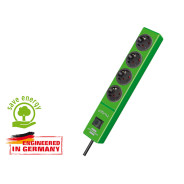 Удлинитель 2м (4 роз., 3.3кВт, с/з, выкл., ПВС) зеленый  Hugo! (провод 3х1.5mm2, сила тока 16А, с/з)...BRENNENSTUHL 1150610194