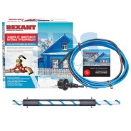 Греющий саморегулирующийся кабель на трубу 15MSR-PB 8M, 8м/120Вт, комплект,  ...REXANT 51-0619