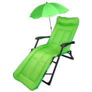 Шезлонг складной в комплекте с зонтом садовым  WMC TOOLS WMC-FG-HY-8000LG-Z