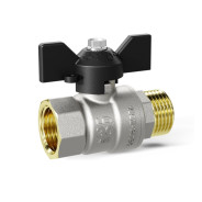 Кран шаровый 1 1/4" нар.-вн. бабочка PN 25  LD LD.47.121.1.32.M02