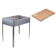 Мангал сборный "Стандарт" с шампурами в г/карт.кор. (500х300 х500х0,7толщ., 6 шамп.)(разме...PERFECTO LINEA 47-750698/1