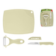 Набор кухонный (нож кух.16см,нож для овощей 13см, доска разделочн.16х20см), STARCOOK  ...PERFECTO LINEA 21-002020