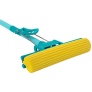 Швабра отжимная, 110 см, губка PVA 26х5,5х6 см, телескопическая рукоятка, бирюзовая, Home PALISAD ...PALISAD HOME 935165