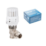 Кран вентильный для радиатора 1/2"х3/4" осевой с термоголовой  ...AV Engineering AVE298512