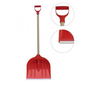 Лопата для снега пластиковая с деревянным черенком 450х1350 мм. , красная "MAXPOL"  ...CARBOLUX 2020