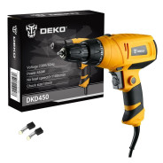 Шуруповерт сетевой 450Вт, 0-110об/мин, 25Нм, патрон 10мм, DEKO DKD450...Deko 063-4280