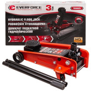 Домкрат подкатной гидравлический 3т (h min 135мм, h max 460мм)  EVERFORCE EF-T830025