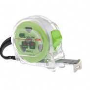 Рулетка Кварц, прозрачный корпус, амортизатор, 5 м х 19 мм  ...Сибртех 32521