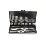 Набор метчиков и плашек, 32(М3х0.5,М4х0.7,М5х0.8,М6х1.0,М8х1.25,М10х1.5,М12х1.75) пр в металлическом...Forsage F-M032-1